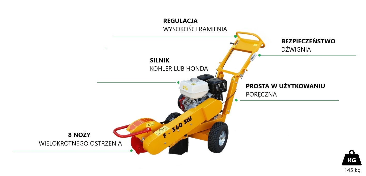 Karczownik Laski F 360 Honda widok ogólny